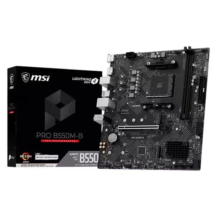 Motherboard MSI PRO B550M-B (AM4 - AMD Ryzen 3000, 4000G e 5000 - Micro-ATX - Cinzento) — miniatura 2