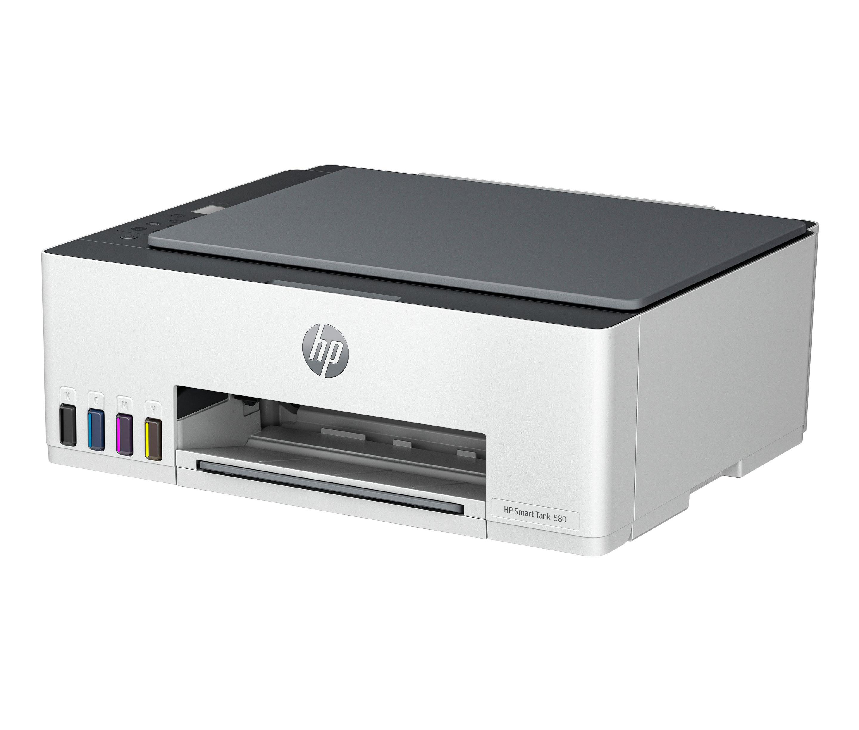 Impressora Multifunções HP Smart Tank 580 (A4 - Impressão a cores - 100 folhas - Cinzento) — miniatura 3