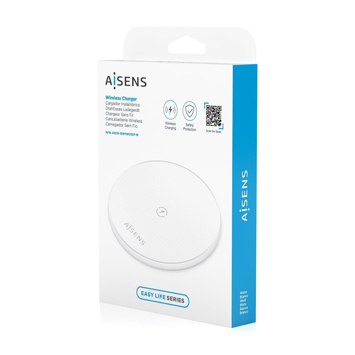 Carregador Sem Fios AISENS ASCH-15W1WC057-W (15 W - Smartphone - Qi - Branco), miniatura 6