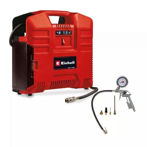 Compressor Portátil a Bateria EINHELL TE-AC 36/8 Li OF Set-Solo (Bateria - 8 bar - 36 V - Vermelho/Preto)
