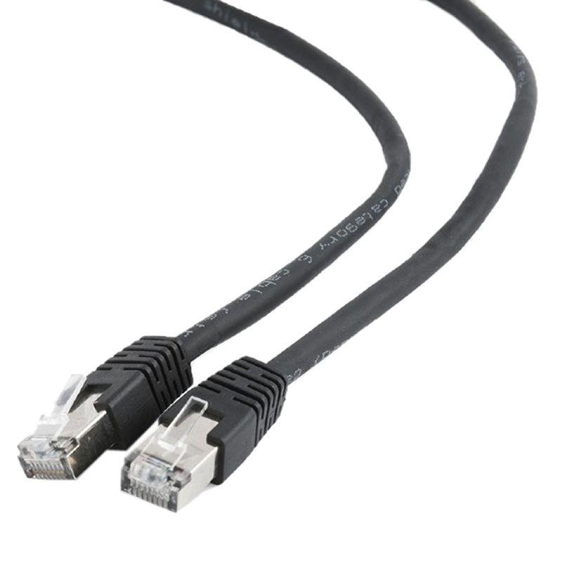 Cabo de Rede GEMBIRD PP6-2M/BK (2m - Cat 6 - RJ-45 - Preto)