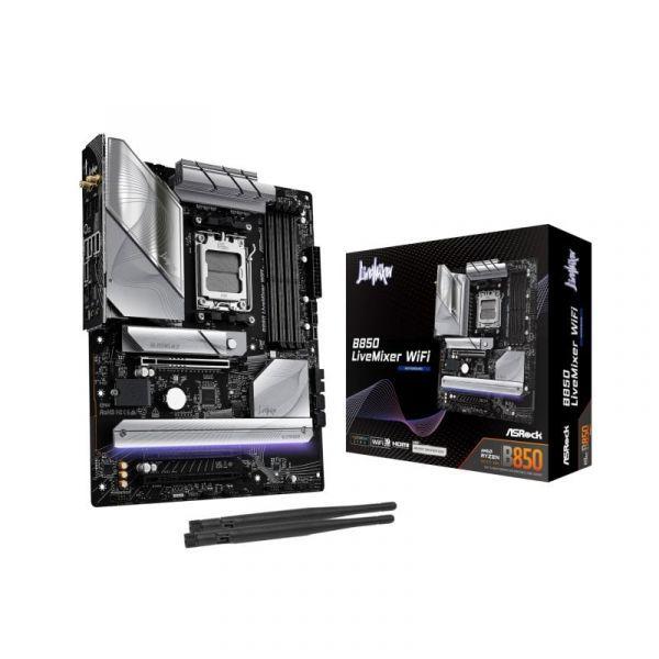 Motherboard ASROCK B850 LiveMixer WiFi (AM5 - ATX - Duplo canal - Preto), miniatura 2
