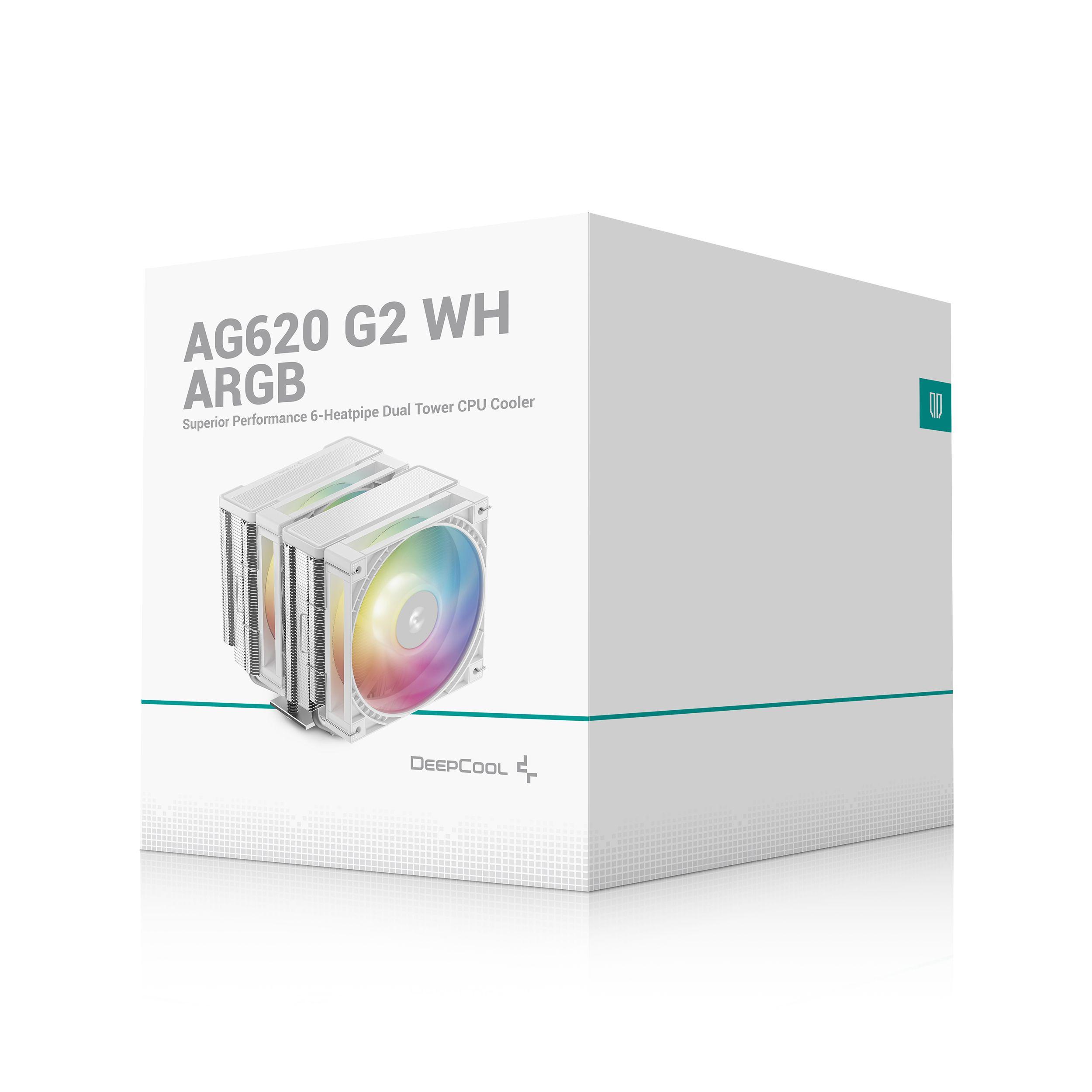 Cooler de CPU DEEPCOOL AG620 G2 WH ARGB (12 cm - 2200 RPM - Multi - Branco) — miniatura 9