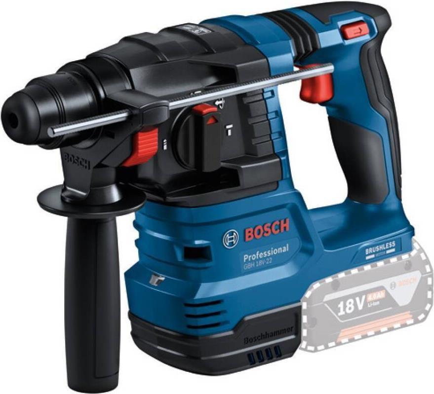 Martelo Perfurador BOSCH GBH 18V-22 Professional (Azul/Preto)