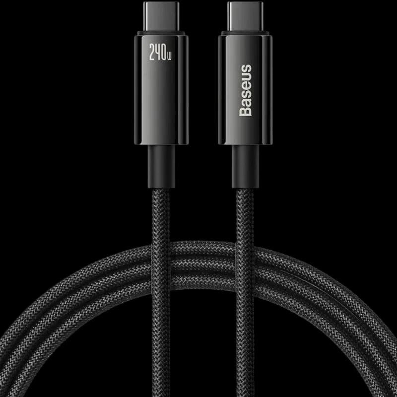 Cabo USB-C BASEUS Tungsten Gold CAWJ040201 (3 m - USB C - Preto)