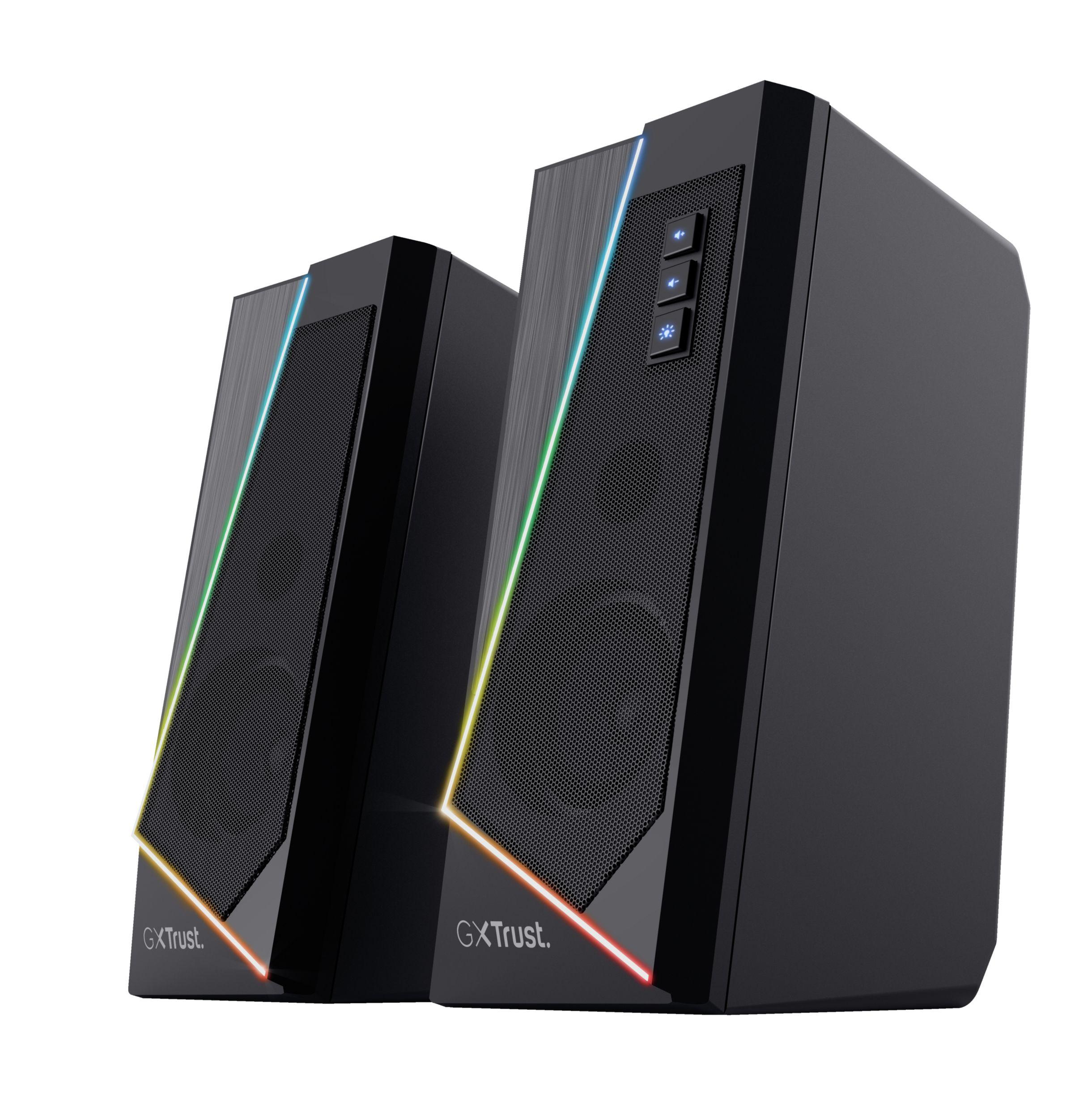 Colunas Gaming TRUST GXT 609 Zoxa (Com fios - 6 W - 2.0 canais - Preto)