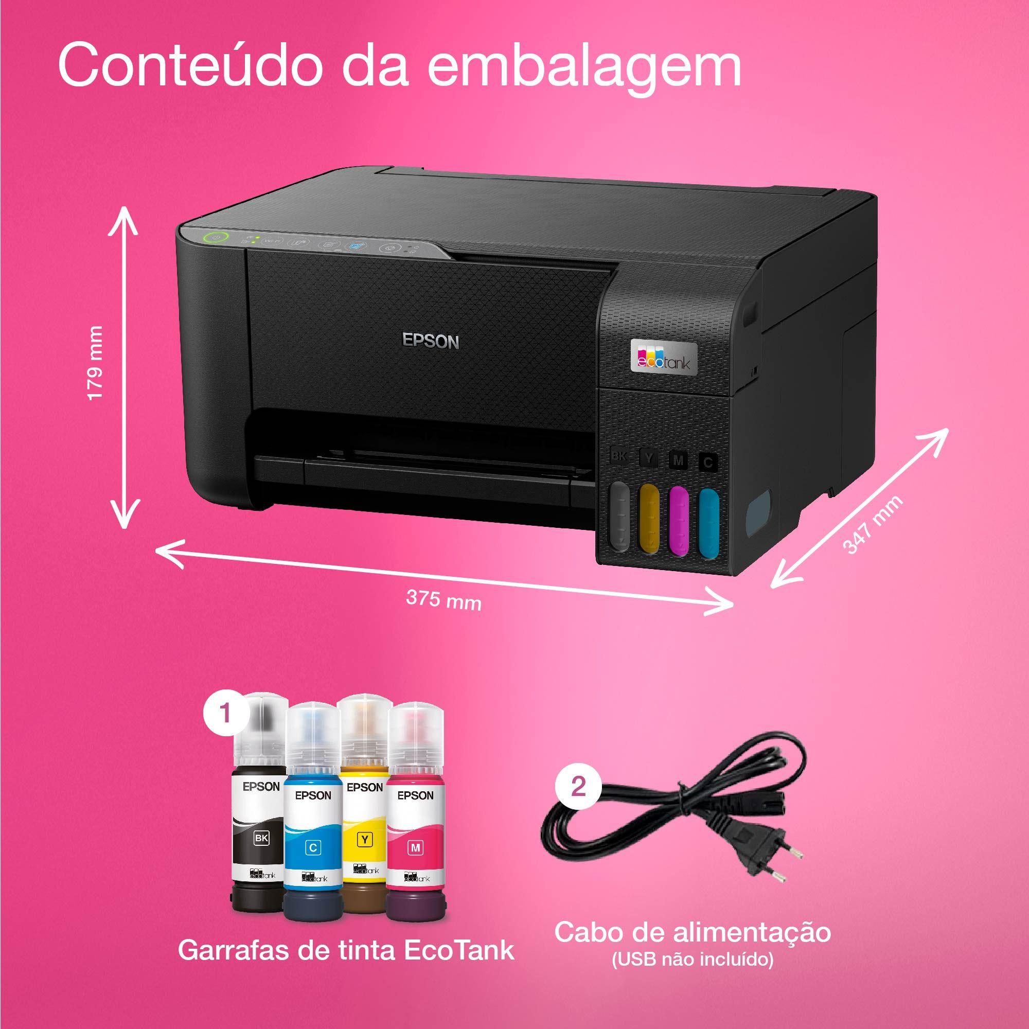 Impressora Multifunções EPSON EcoTank ET-2860 (A4 - Impressão a cores - 100 folhas - Preto) — miniatura 7