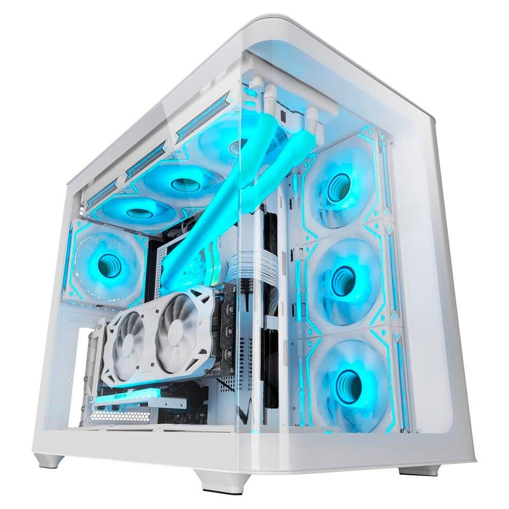 Caixa ATX MARS GAMING MC-FUSION (ATX, Micro ATX, Mini-ITX - Semitorre - 16 cm - Branco) — miniatura 3
