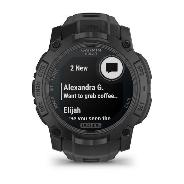 Smartwatch GARMIN Instinct 3 Solar Tactical Edition (Redondo - Android, iOS - AMOLED - Preto) — miniatura 2
