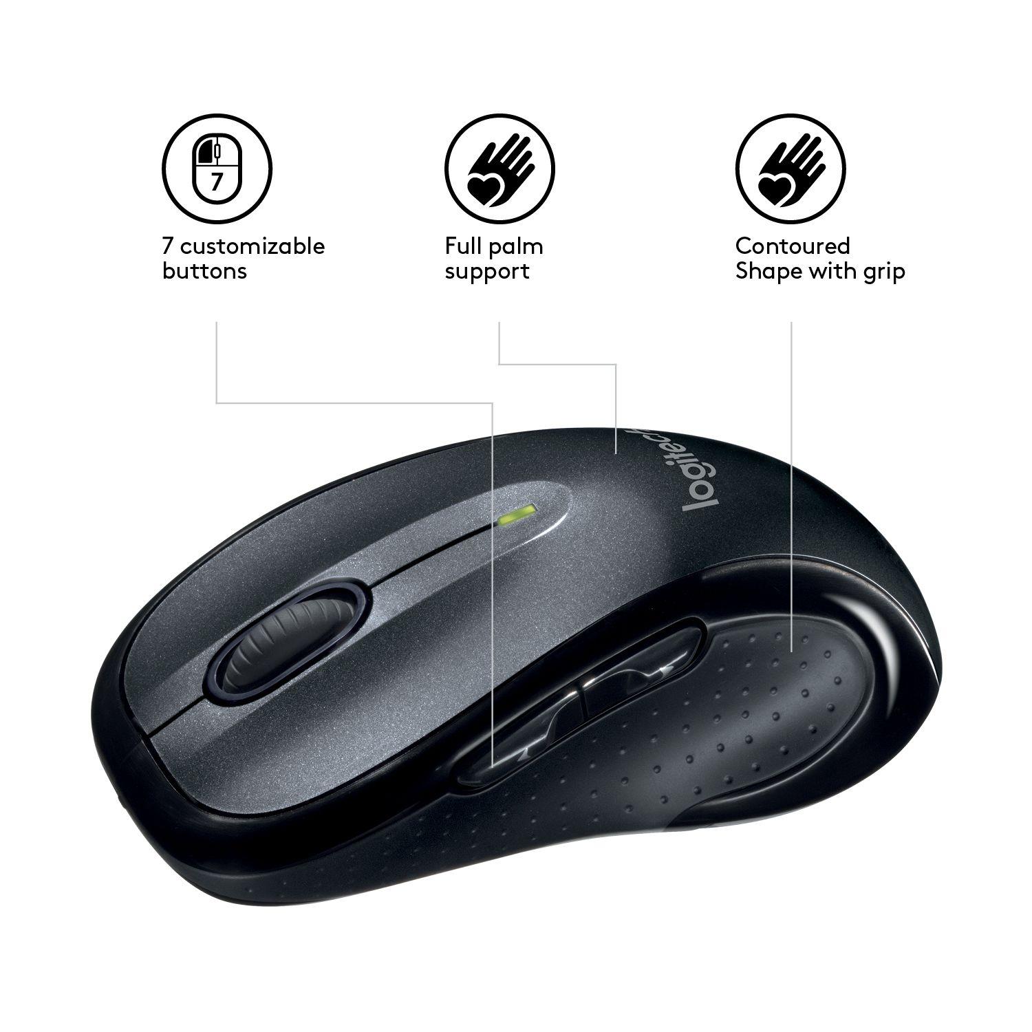 Rato LOGITECH M510 (Mão direita - 1000 DPI - Laser - Preto), miniatura 5