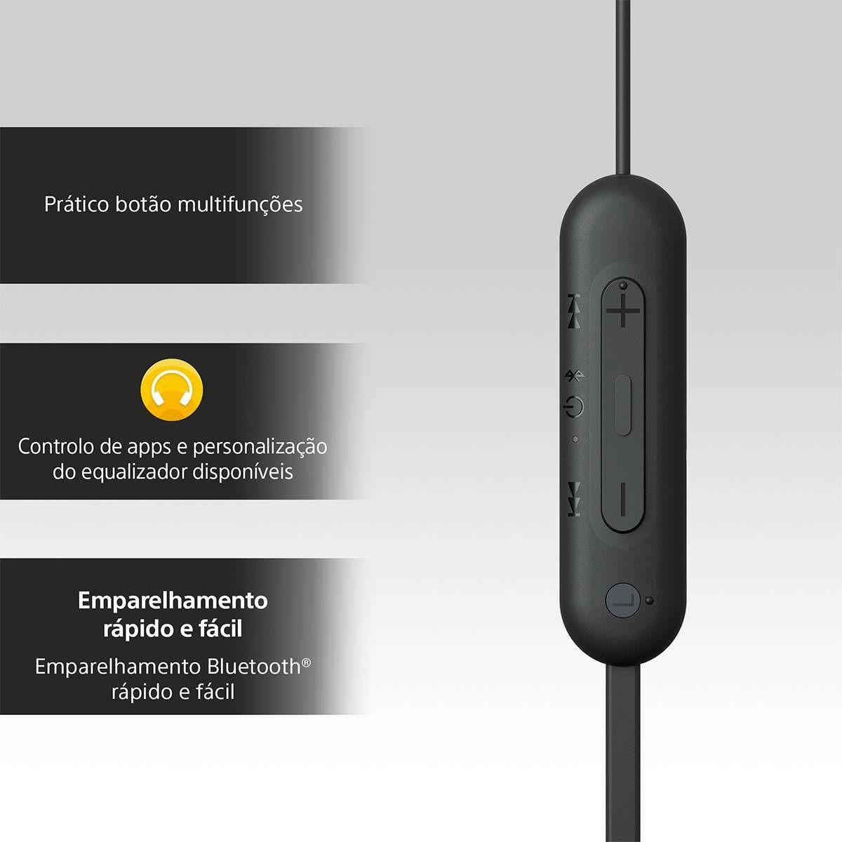 Auscultadores SONY WI-C100B (Binaural - Sem fios - Intra-aural - Preto), miniatura 6