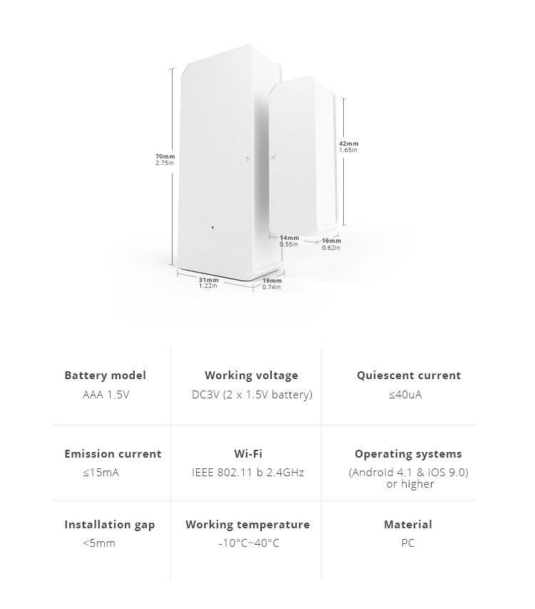 Sensor de Porta e Janela SONOFF DW2 (PC V0) — miniatura 6