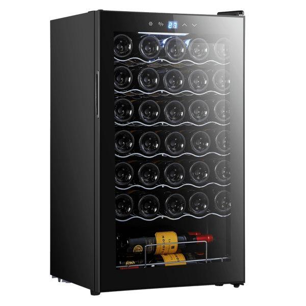 Cave de Vinho CECOTEC Bolero GrandSommelier 34030 (34 garrafas - 80 l - Altura 84 cm - Preto)