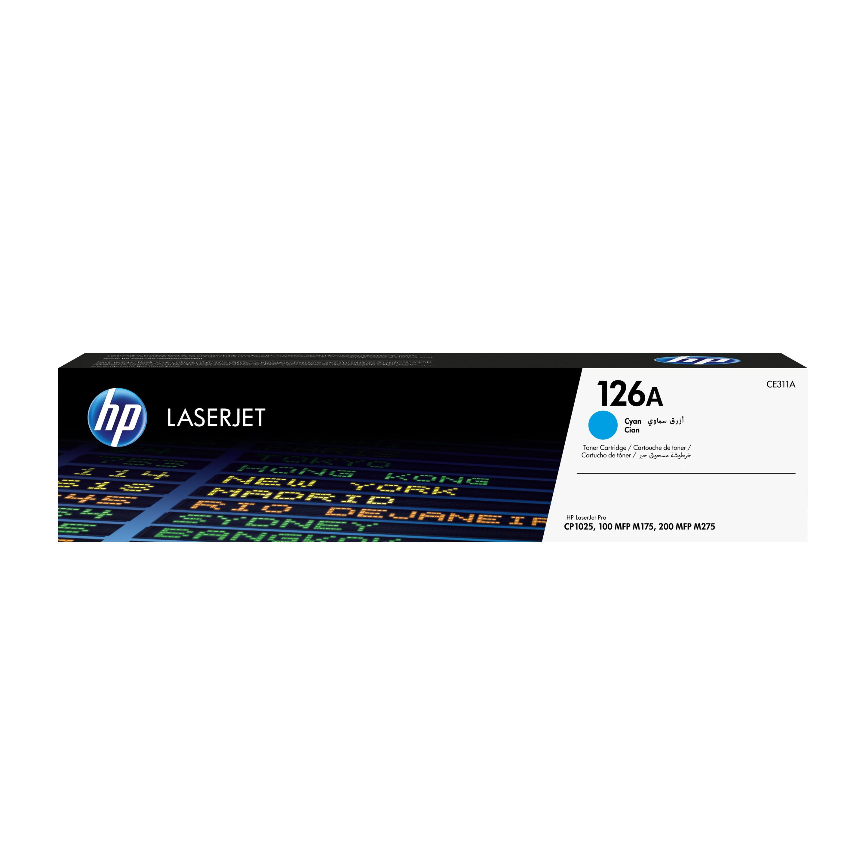 Toner HP 126A CE311A (1000 páginas - Ciano)