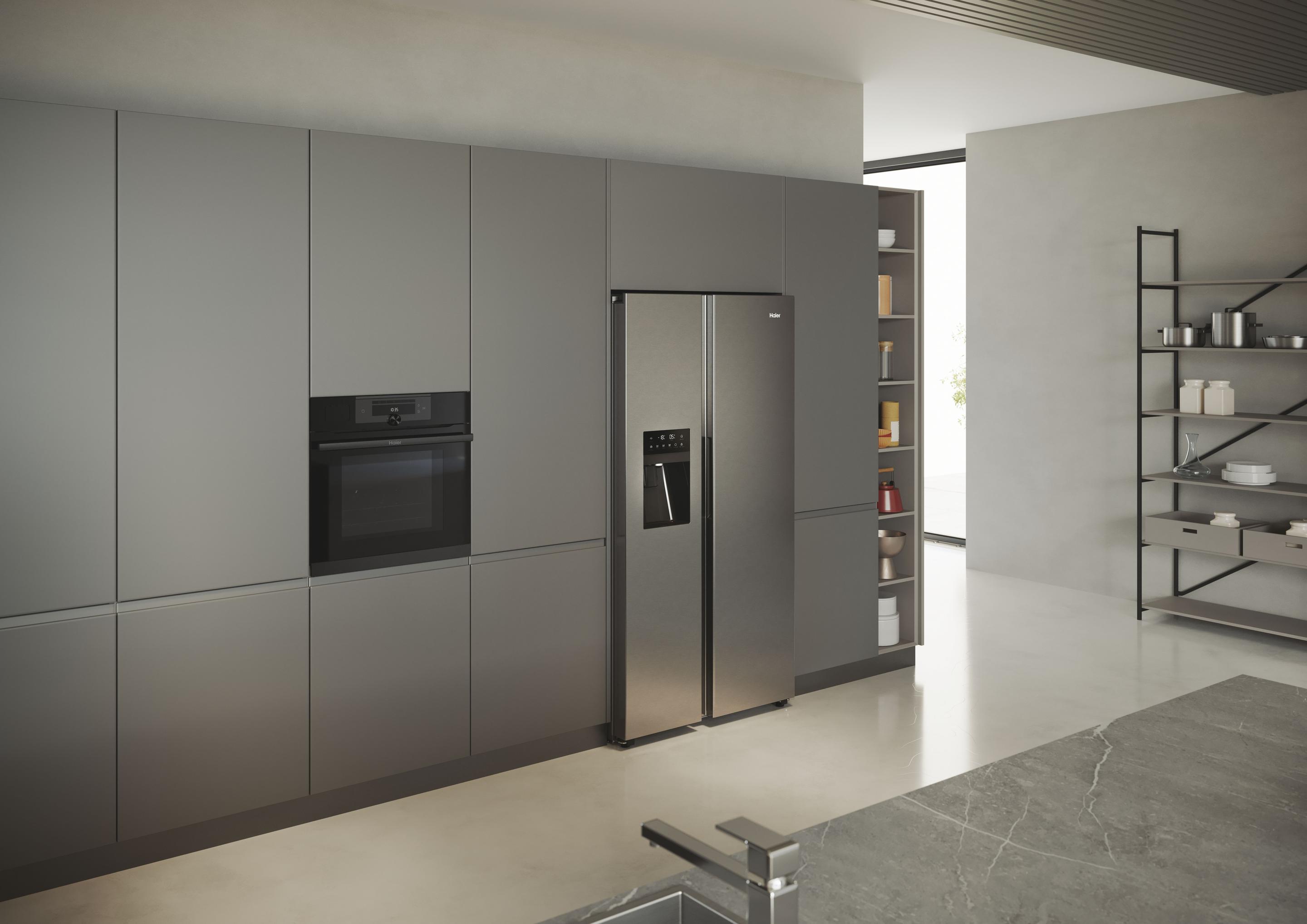 Frigorífico Americano Side by Side Independente HAIER HSR5918DIMP (511 l - 177,5x90,8x65,9 cm - 91 cm - Platina e Inox), miniatura 16