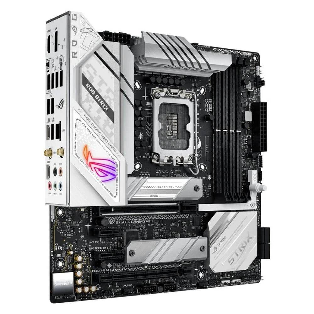 Motherboard ASUS ROG STRIX B760-G GAMING WIFI D4 (LGA 1700 - micro-ATX - Duplo canal - Prateado), miniatura 4