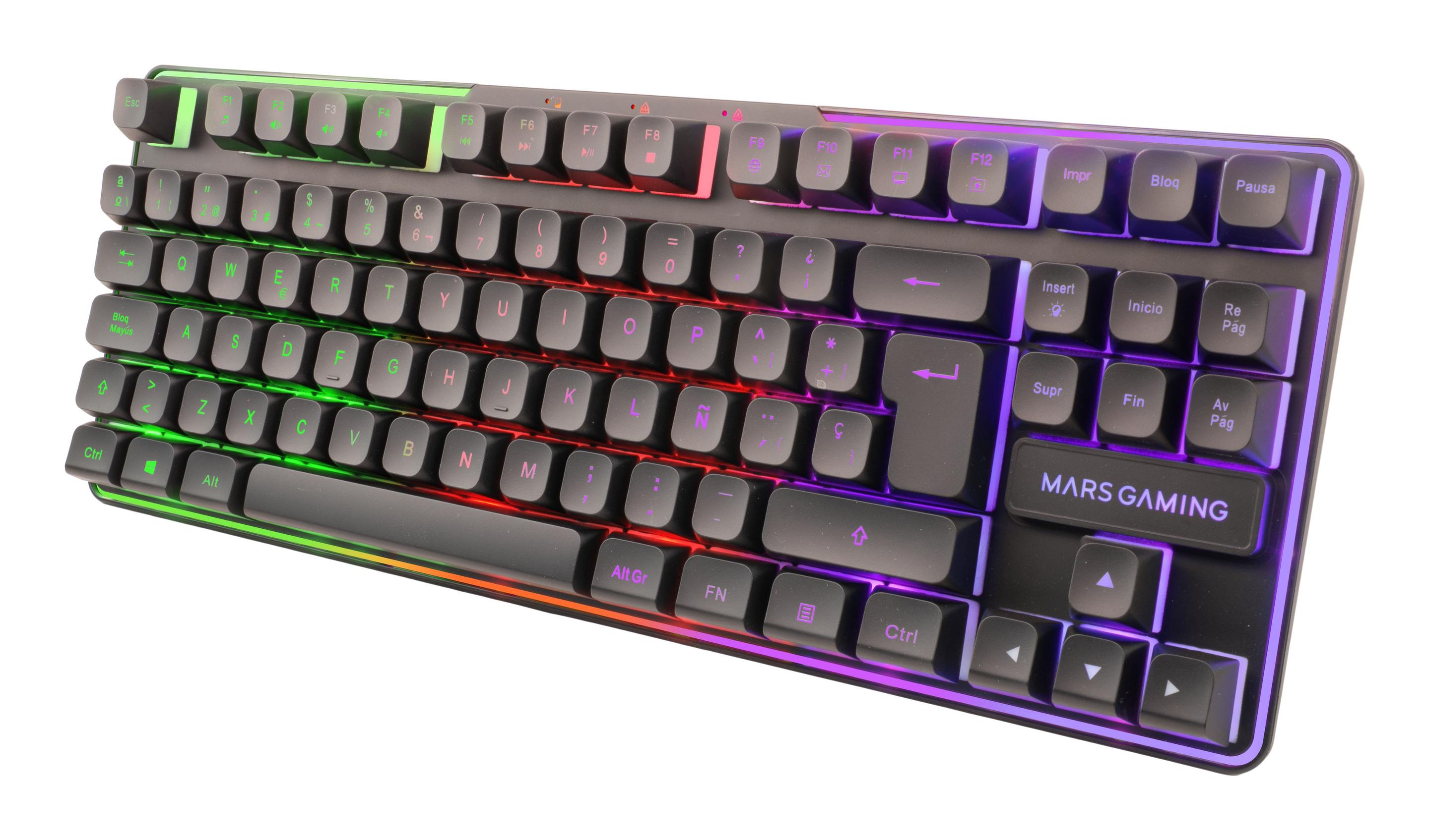 Conjunto Teclado e Rato Gaming MARS GAMING MCPWTKLES (Mão direita - Preto) — miniatura 3