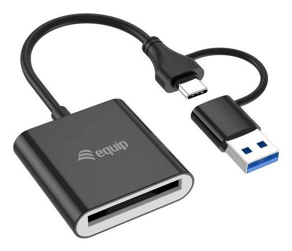 Leitor de Cartões EQUIP 245461 (USB 3.2 Gen 2 Type-C - CFexpress 2.0 Type B - 900 MB/s - Preto)
