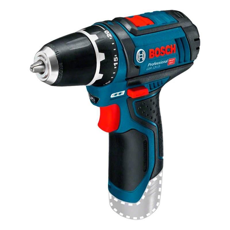 Berbequim/Aparafusadora BOSCH GSR 12V-15 Solo Professional (12 V - Bateria - Iões de lítio - Azul/Preto)