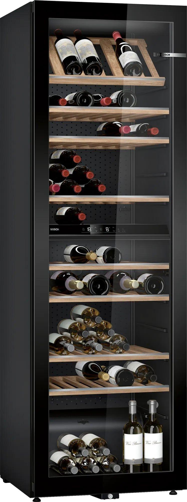 Cave de Vinho Independente BOSCH KWK36ABGA (199 garrafas - 370 l - Altura 186 cm - Preto)