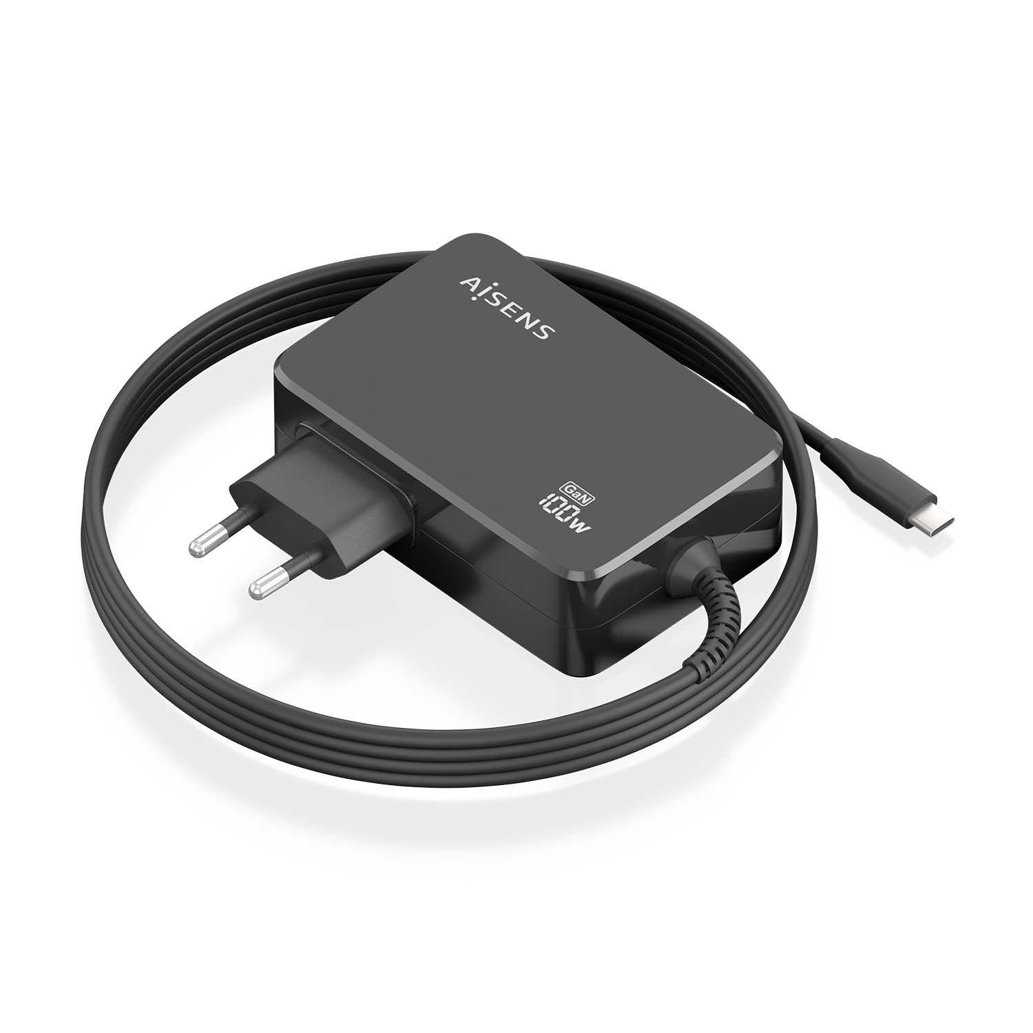 Carregador de Portátil AISENS ASCH-1PD100WL50-BK (100 W - Preto)