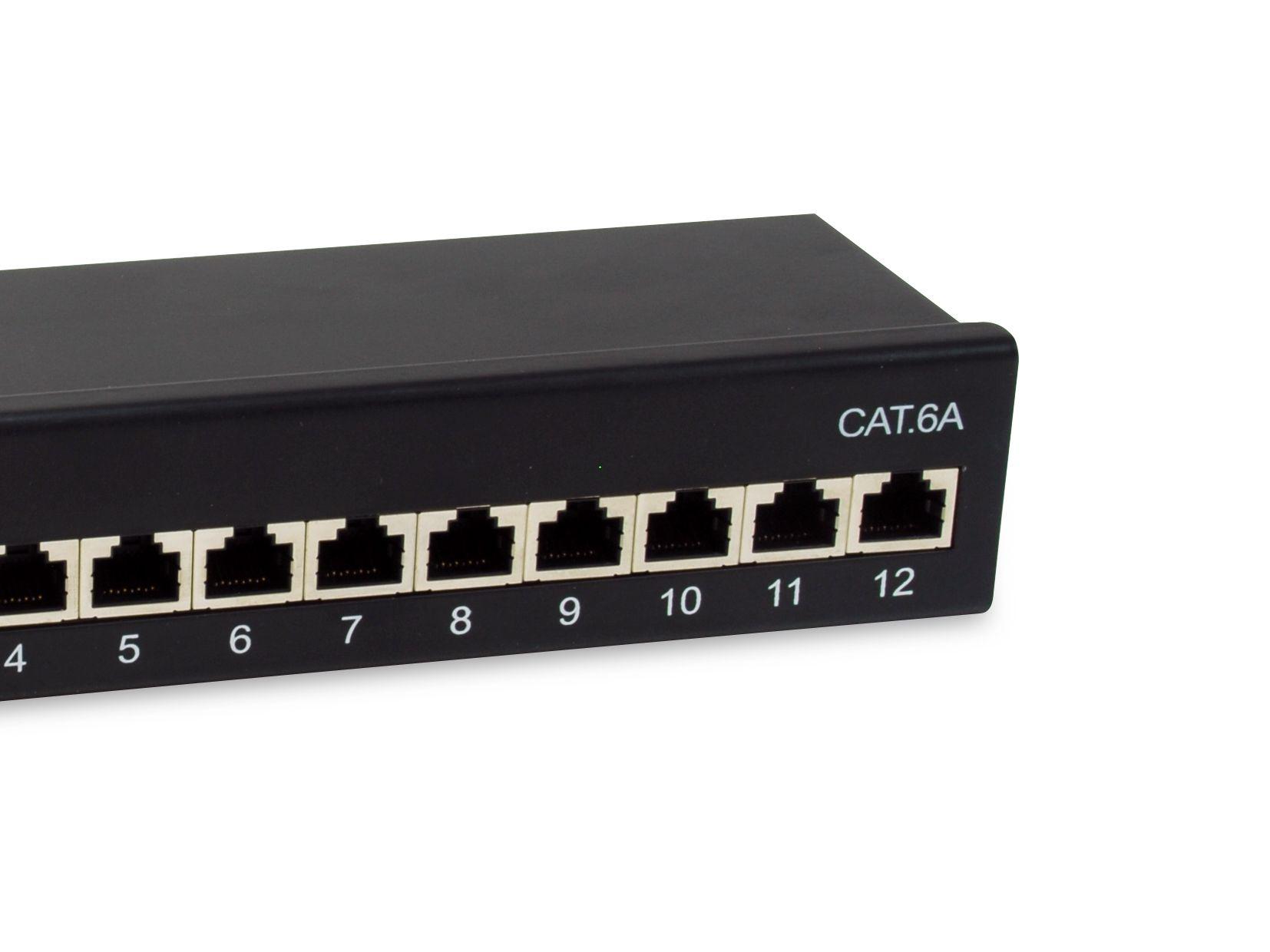 Painel de Patch EQUIP 326622 (12 Portas - Cat6a FTP - 1HE - Preto) — miniatura 4