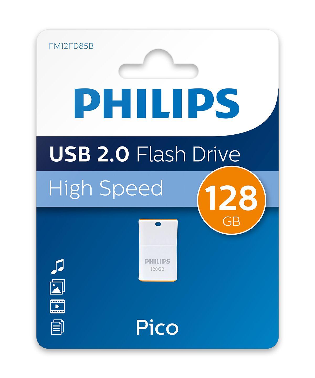 Pen USB PHILIPS FM12FD85B/00 (Tampa - USB Type-A - 30 MB/s - Laranja e Branco), miniatura 4