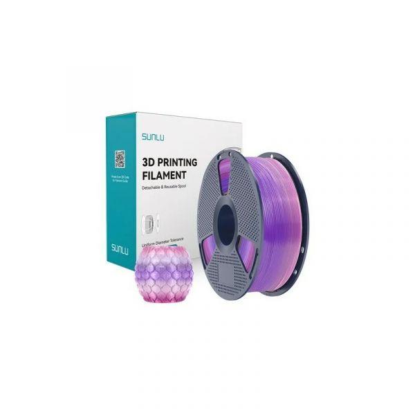 Filamento para Impressão 3D SUNLU PLA T R 03 (Transparente Arco-íris)