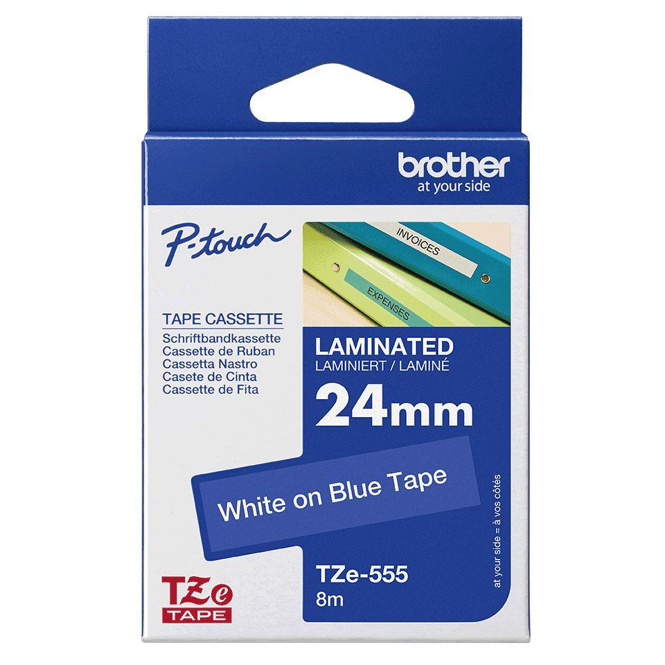 Fita de Impressão BROTHER TZe-555 (Branco sobre Azul), miniatura 4