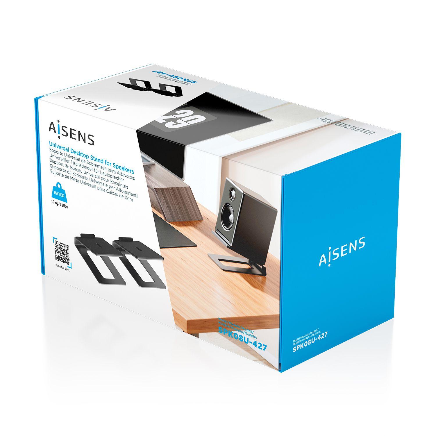 Conjunto de Suportes de Mesa para Colunas AISENS SPK08U-427 (Preto), miniatura 6