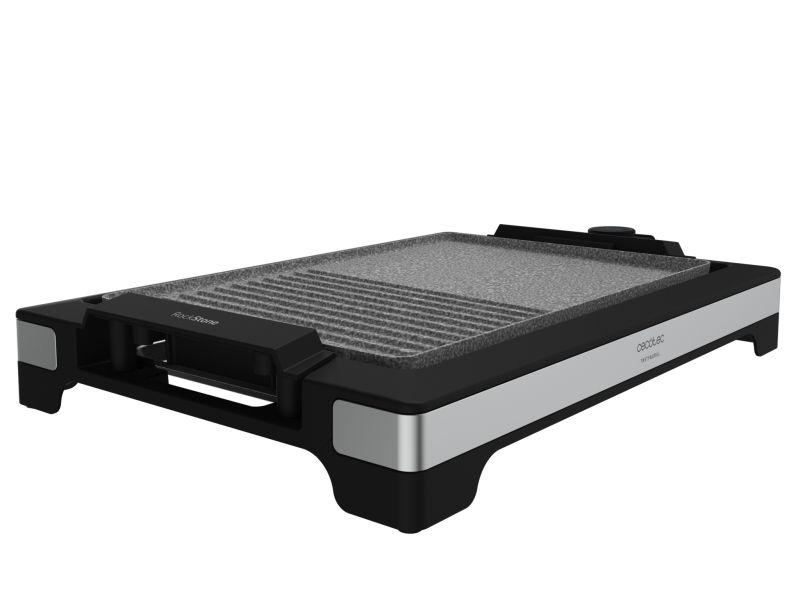 Grelhador Elétrico CECOTEC Tasty&Grill 2000 Inox MixStone (Altura 7 cm - Preto)