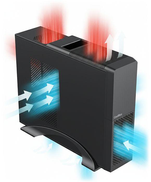 Caixa de Computador COOLBOX T313 Slim (Micro ATX, Mini-ITX - SFX - Micro Tower Slim - Preto) — miniatura 7