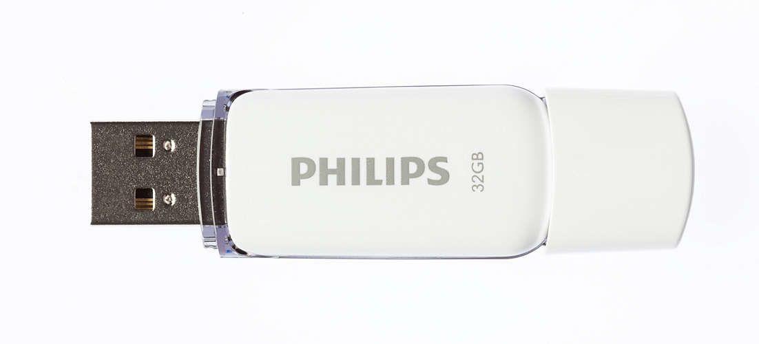 Pen USB PHILIPS Snow Edition FM32FD70B/00 (Tampa - USB Type-A - Cinzento) — miniatura 3