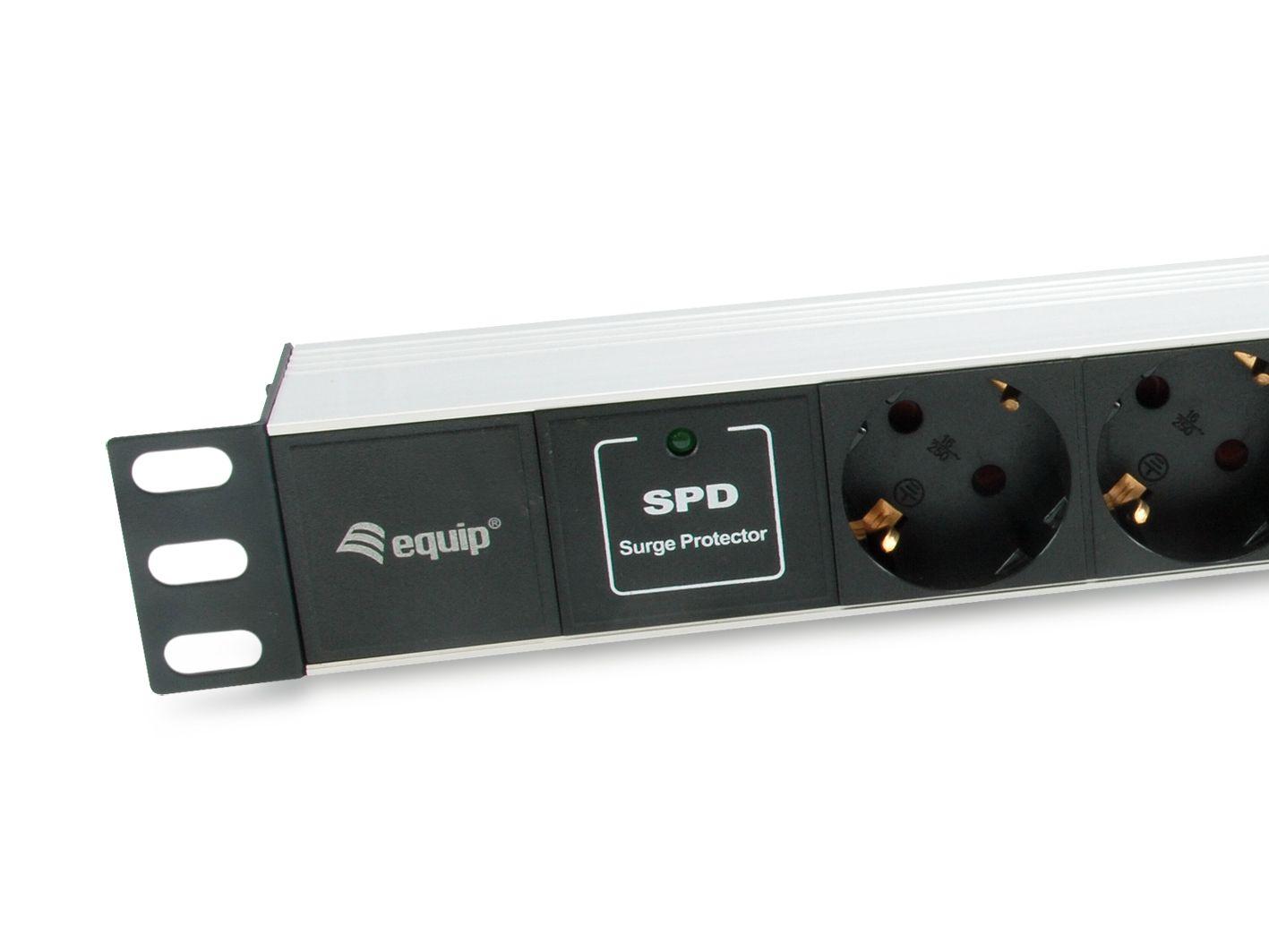 Unidade de Distribuição de Energia (PDU) EQUIP 333315 (Tipo F - Preto e Prateado), miniatura 4