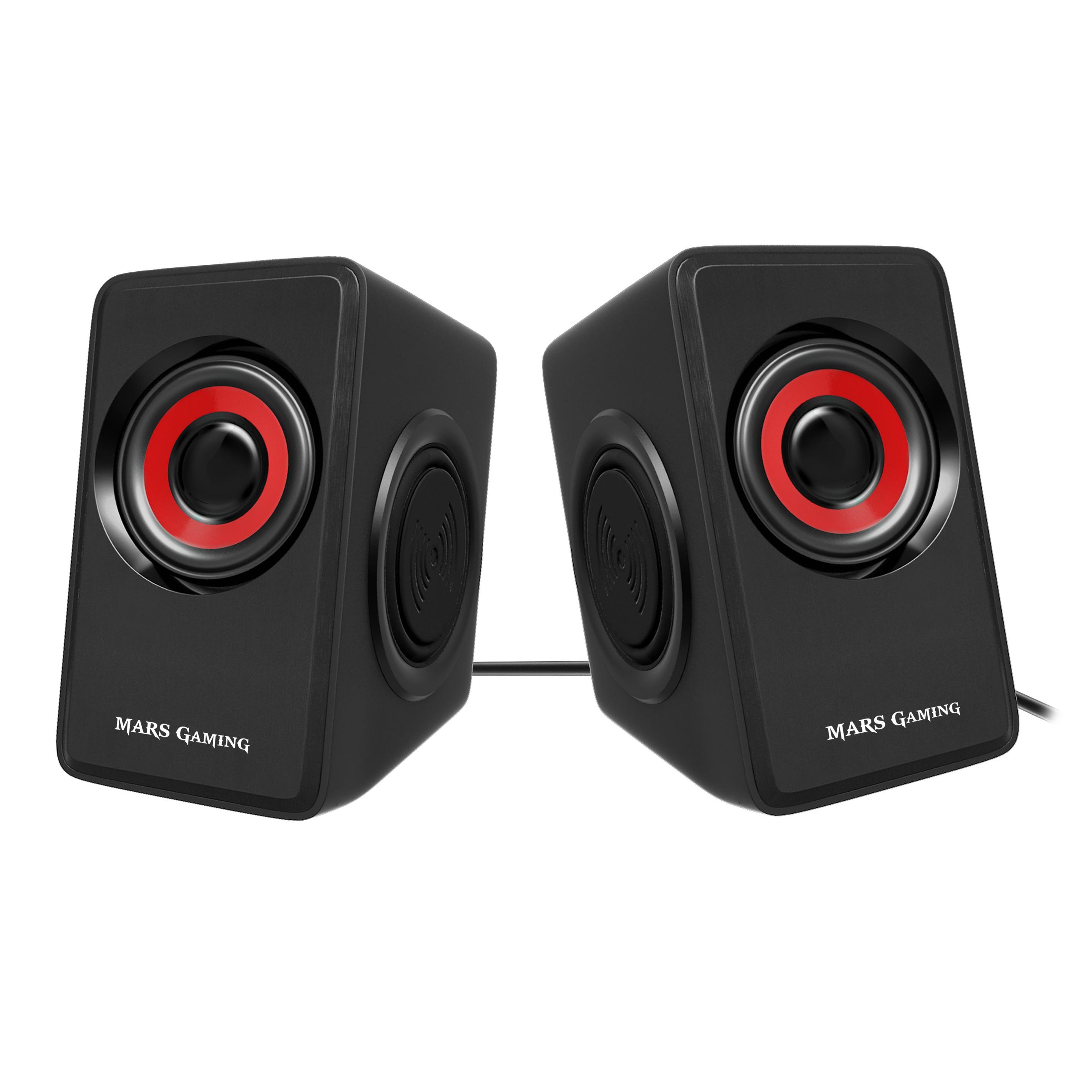 Colunas MARS GAMING MS1 (Com fios - 10 W - 2.0 canais - Preto e Vermelho) — miniatura 2