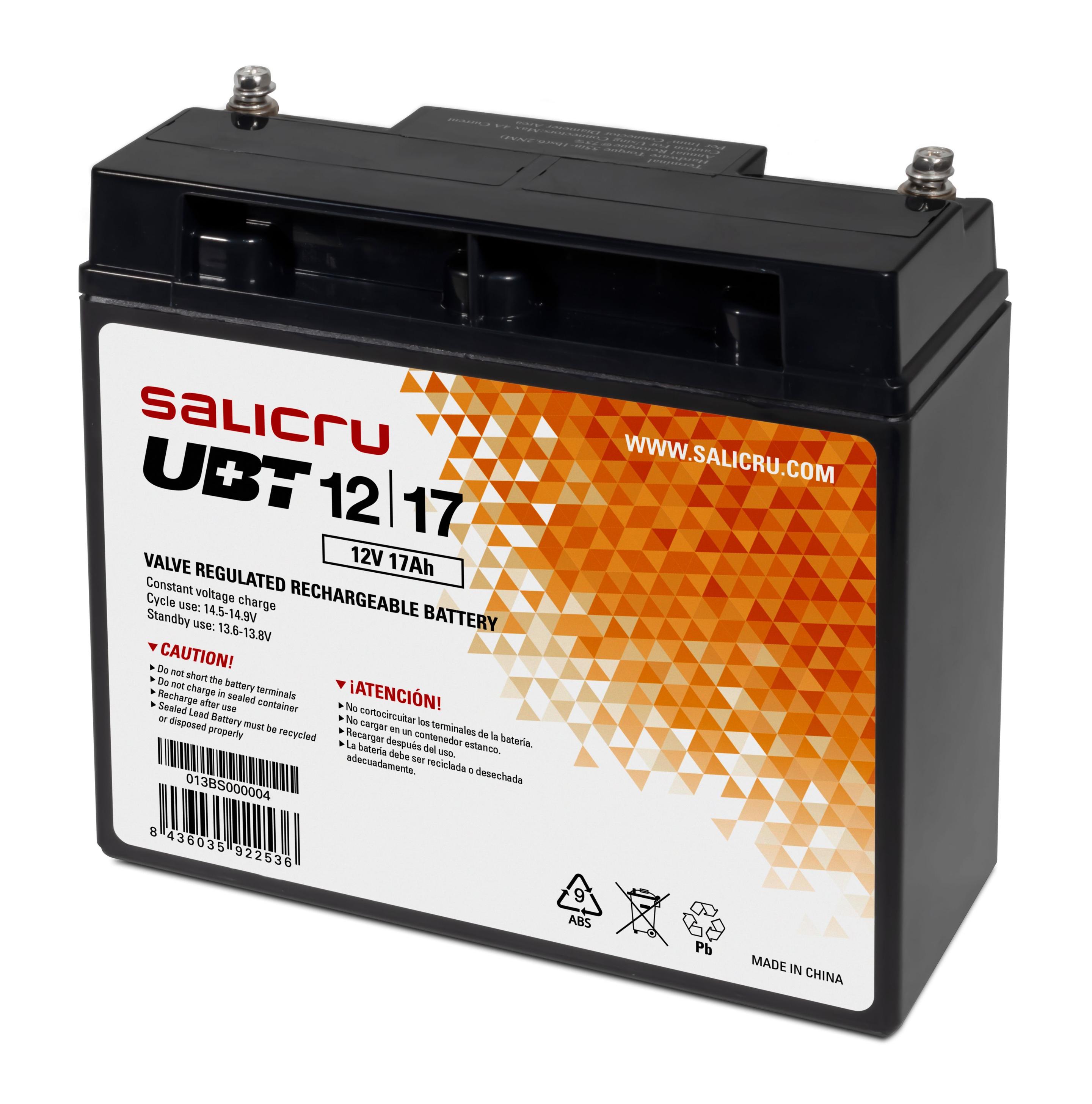 Bateria para UPS SALICRU UBT 12/17 (SLC Cube3, Cube STR, Adapt - Preto)