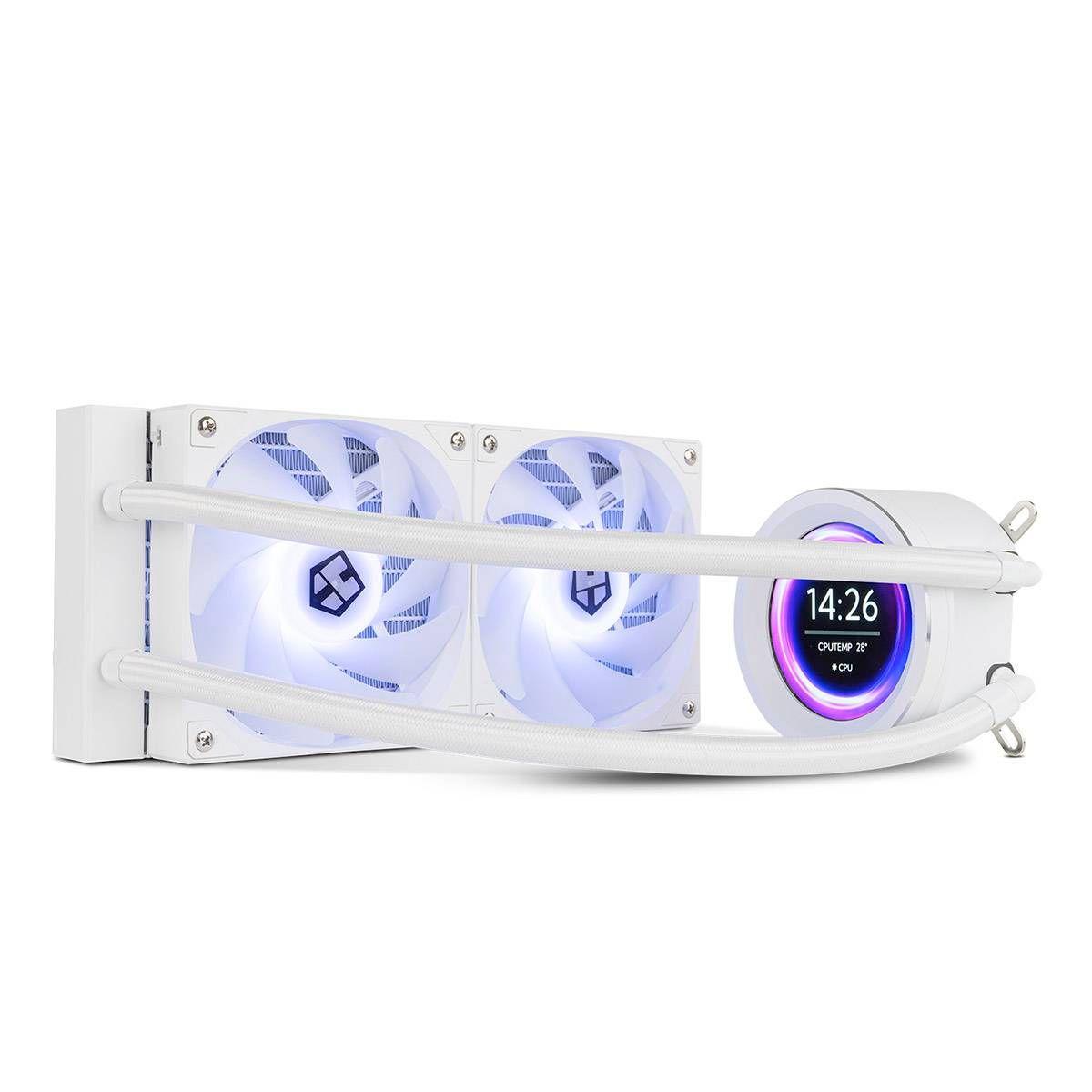 Refrigeração Líquida CPU NOX Hummer X-240 LCD (120 mm - 2 ventoinhas - 2000 RPM - Branco), miniatura 2