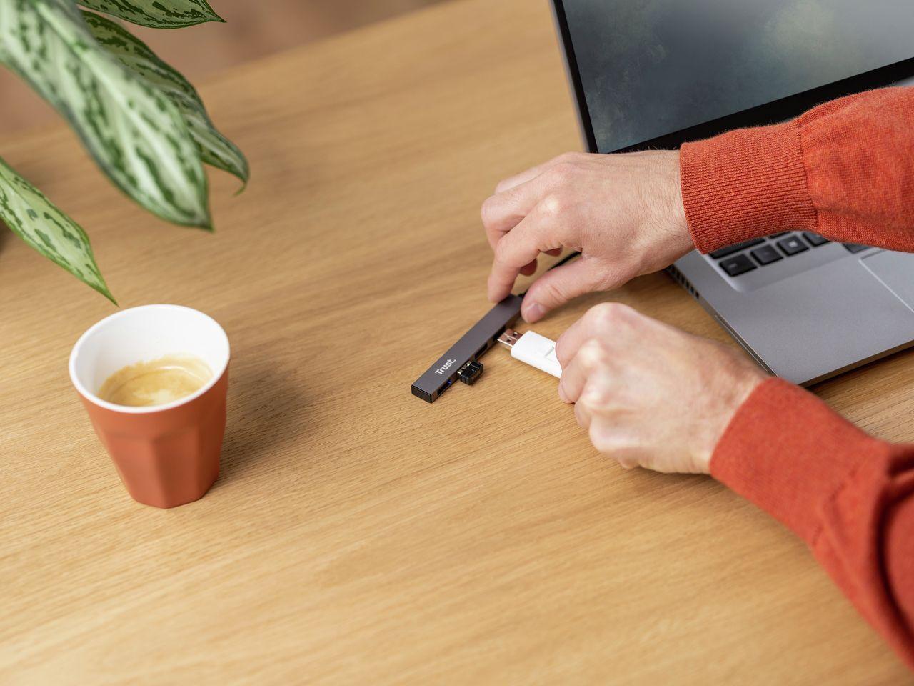 Hub USB TRUST Halyx 23786 (0,1 m - USB-A - notebook, computador - Alumínio) — miniatura 7