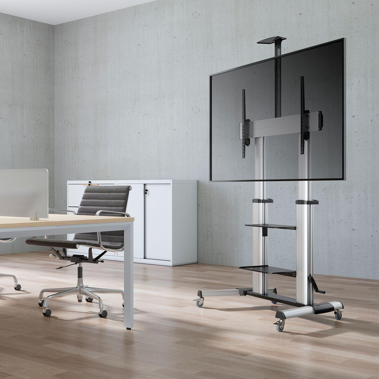 Suporte de Chão para TV AISENS FT100TE-125 (1000 x 600 mm - 200 x 200 mm - 2,54 m - Preto e Prateado), miniatura 5