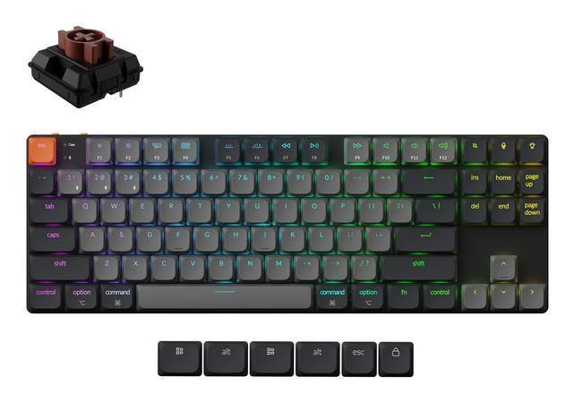 Teclado KEYCHRON K1 K1X-B3 (Inglês - Keychron Milk POM Brown - 80% - Cinzento)
