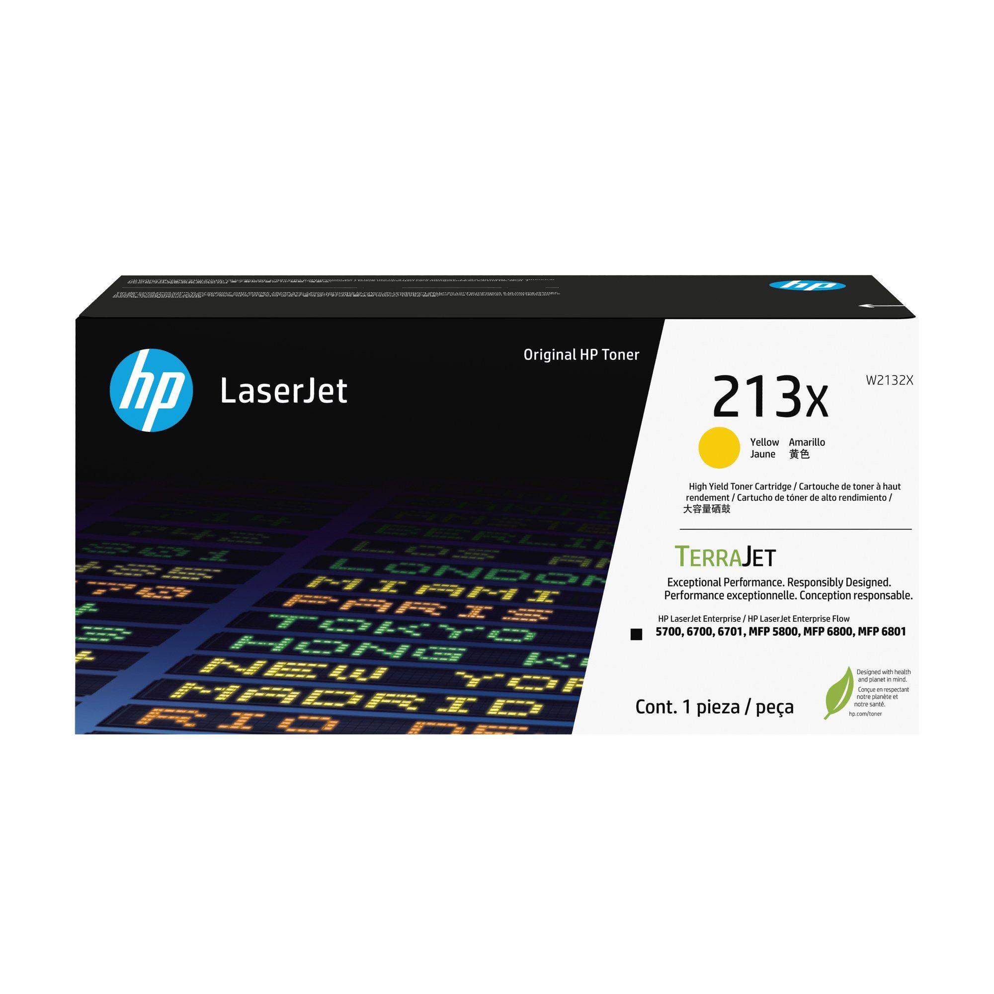 Toner HP 213X W2132X (Até 6000 páginas - Amarelo)