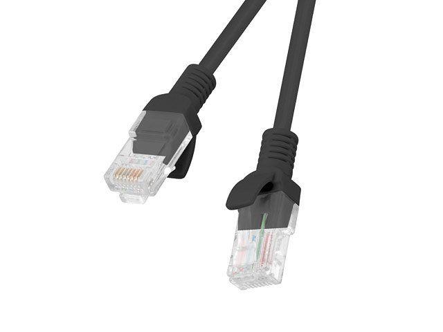 Cabo de Rede RJ45 LANBERG PCU6-10CC-0200-BK (2 m - Cat.6 - RJ-45 - Preto)