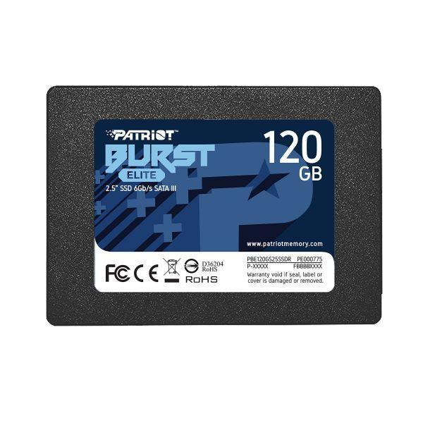 SSD PATRIOT Burst Elite PBE120GS25SSDR (120 GB - 2,5" - SATA - Preto)