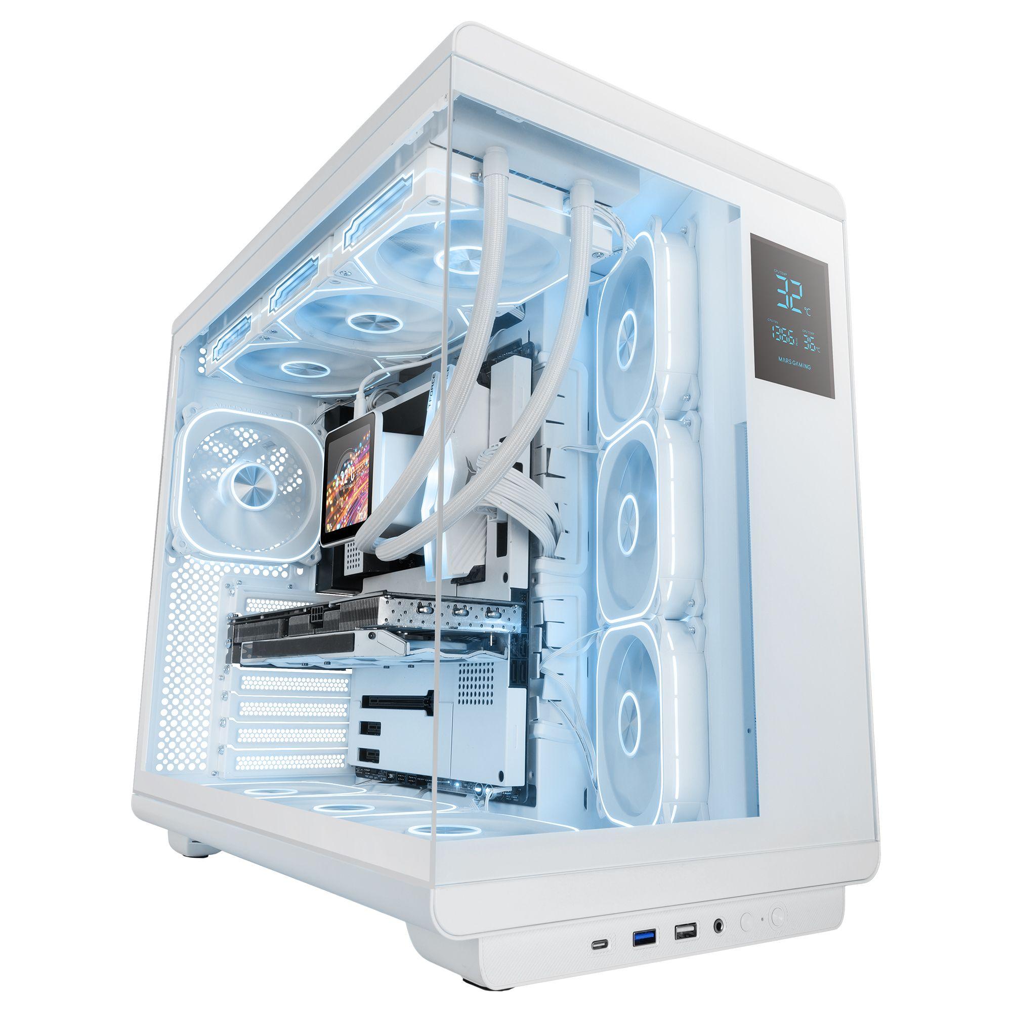 Caixa PC MARS GAMING MC-REVPRO (Midi Tower - Ecrã LCD 4,3" - Branco), miniatura 4