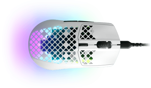 Rato STEELSERIES Aerox 3 (Mão direita - 8500 DPI - Ótico - Branco)