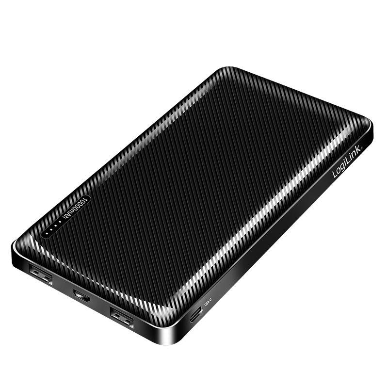 Bateria Externa LOGILINK PA0316 (10000 mAh - 12 W - Micro-USB + USB Type-C - Preto), miniatura 2