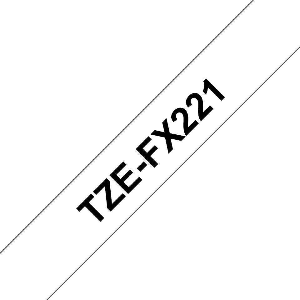 Fita de Impressão Laminada Flexível BROTHER TZe-FX221 (Preto sobre Branco)