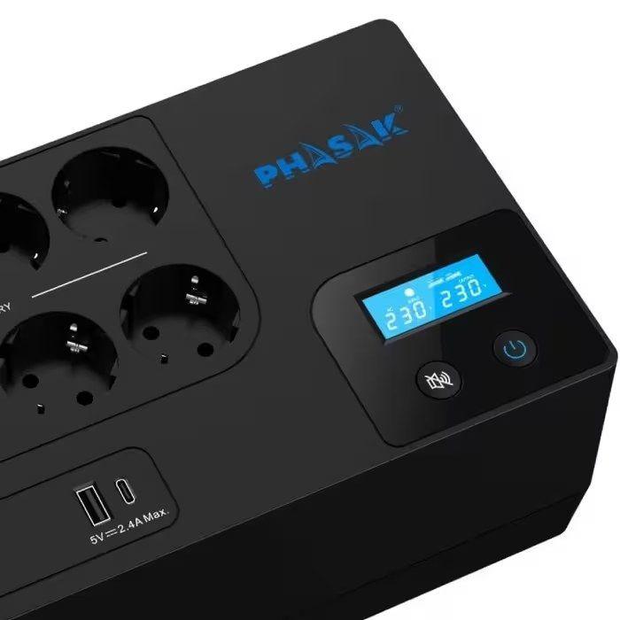 UPS PHASAK PH 9479 (Cabo de alimentação de entrada - Tipo F - Grafite) — miniatura 5