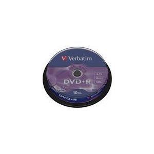 Disco DVD+R VERBATIM 43498 (Prateado Mate)