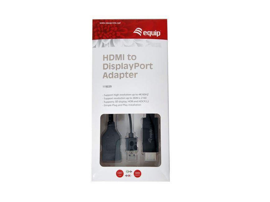 Adaptador DisplayPort para HDMI EQUIP 119039 (0,15 m - HDMI Type A - Preto), miniatura 7